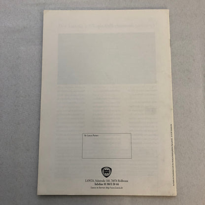 Lancia K SW Station Wagon Sales Brochure Catalog GERMAN LE LS Turbo