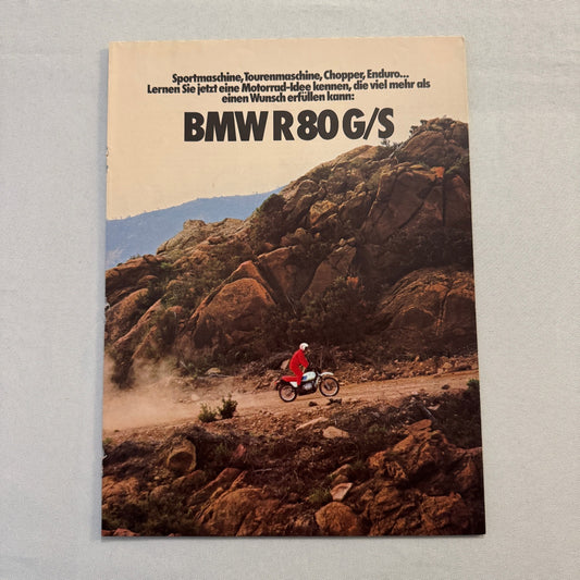 Vintage BMW R80 GS G/S Motorcycle Bike Sales Brochure Catalog GERMAN