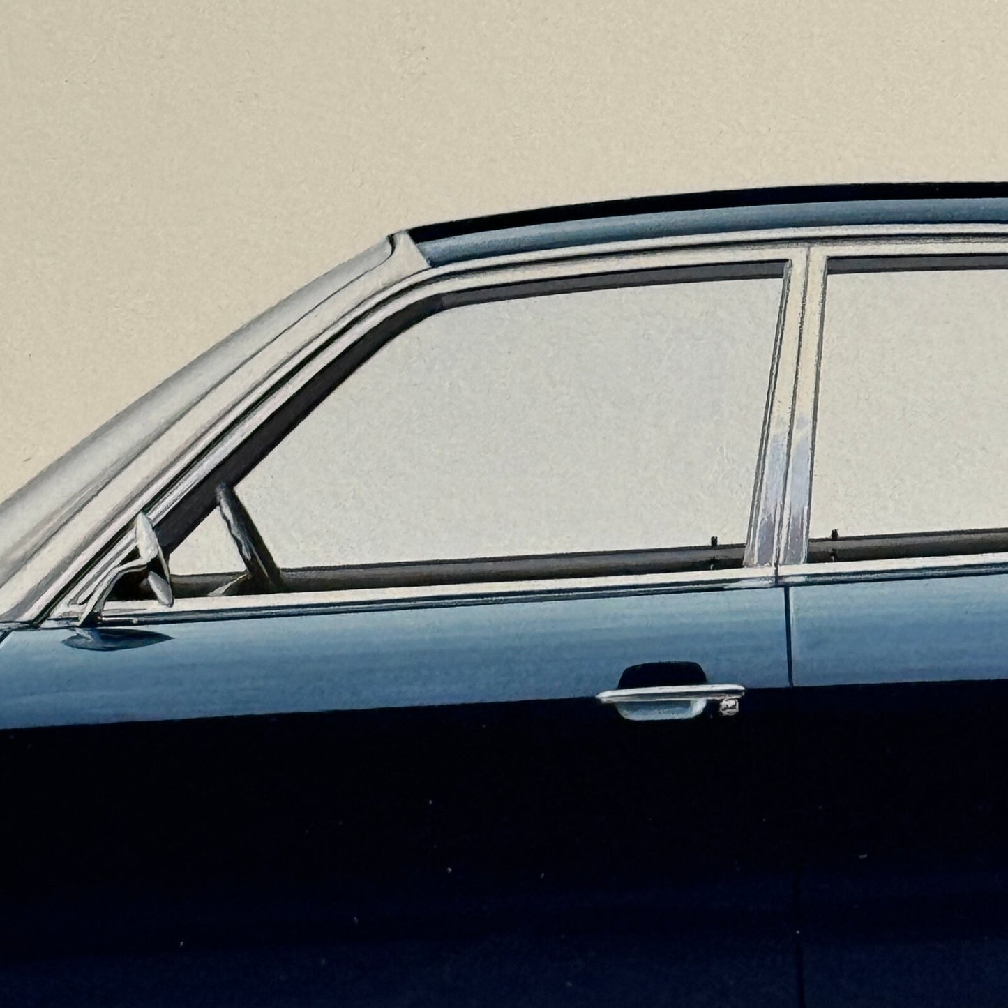 Vintage Car Illustration Art Drawing Hand Drawn NSU RO80 ? Robert Preis