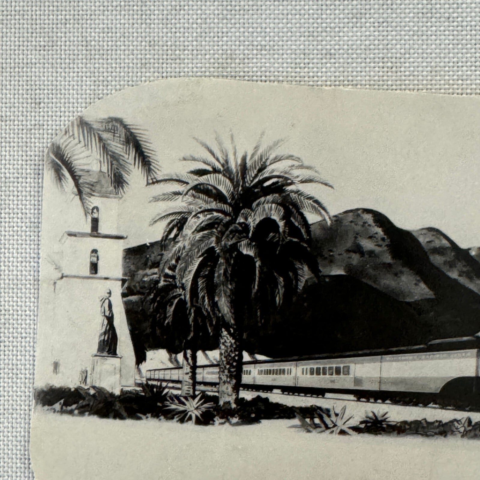 Vintage Train Postcard Clipping Daylight Streamline Train Southern Pacific