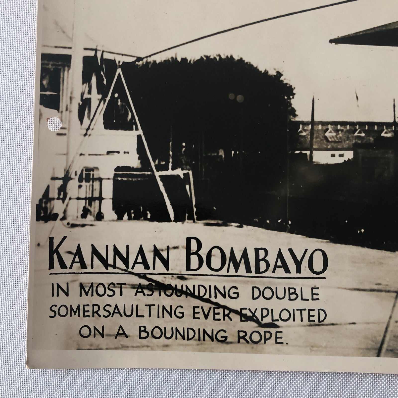 Kannan Bombayo Circus Tightrope Somersault Performer Indian Photo Photograph