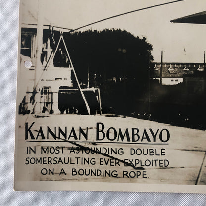 Kannan Bombayo Circus Tightrope Somersault Performer Indian Photo Photograph