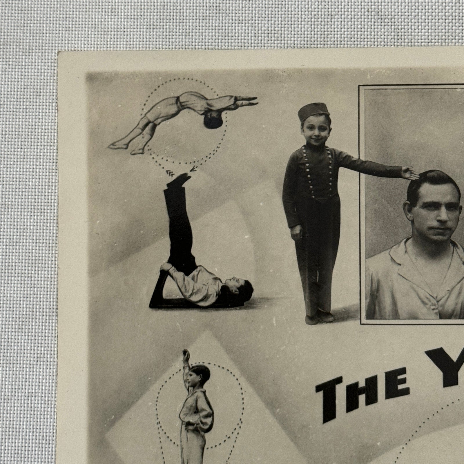 Vintage Circus Acrobat Tumbling Act Photo Photograph 1938 The Yulians