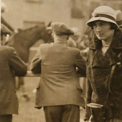 Press Photo Photograph Ladies at Horse Racing Edinburgh 1933 Underwood Photo