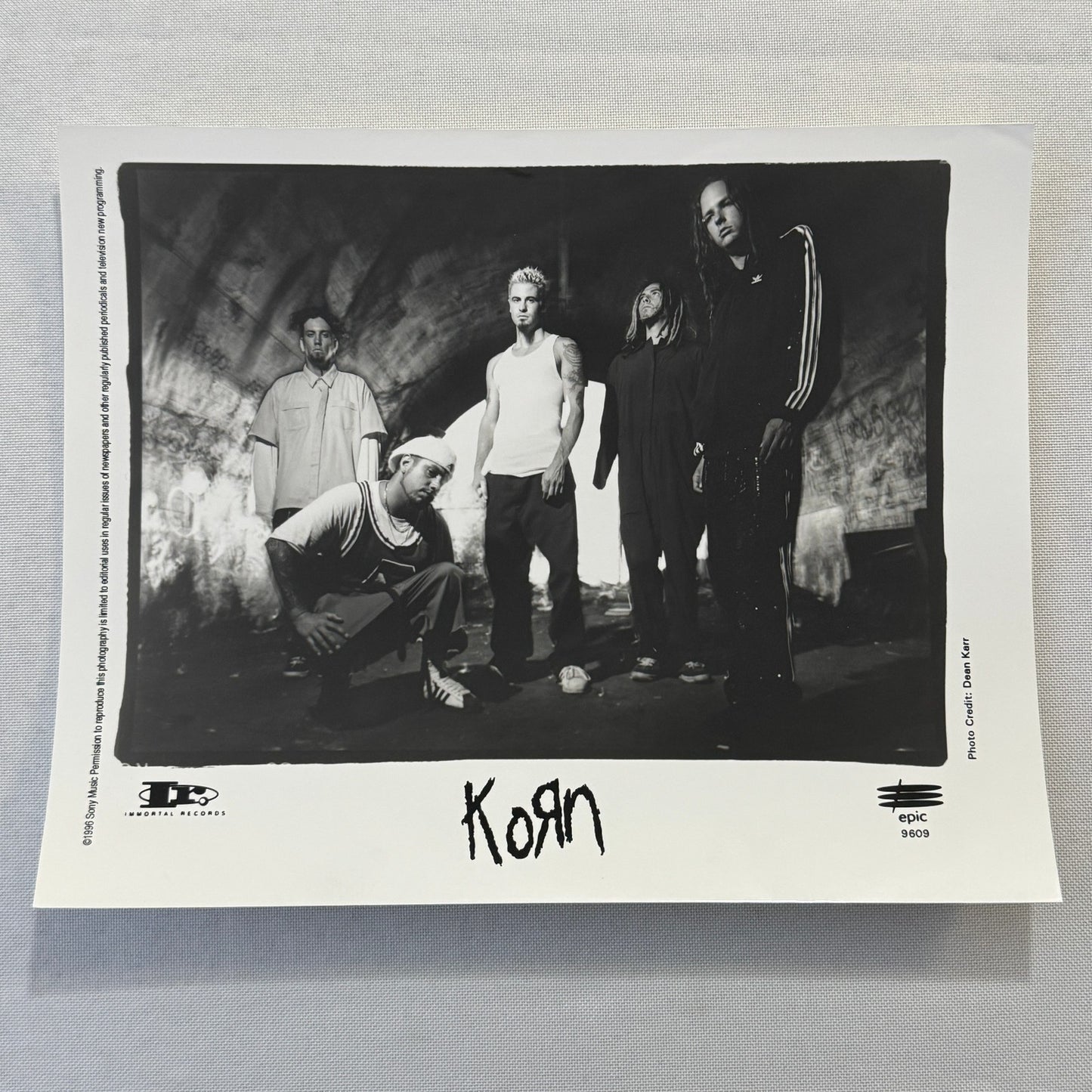 Korn Music Publicity Press Photo Photograph Metal Band 1996