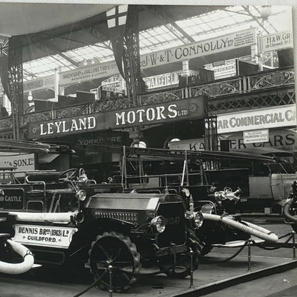Antique Museum Photo Photograph Print Fire Truck in Museum Leyland Motors Sign +