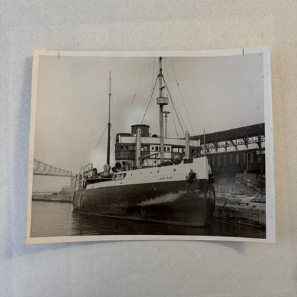 Vintage Ship Boat Photo Photograph Print NB McLean Icebreaker 1956