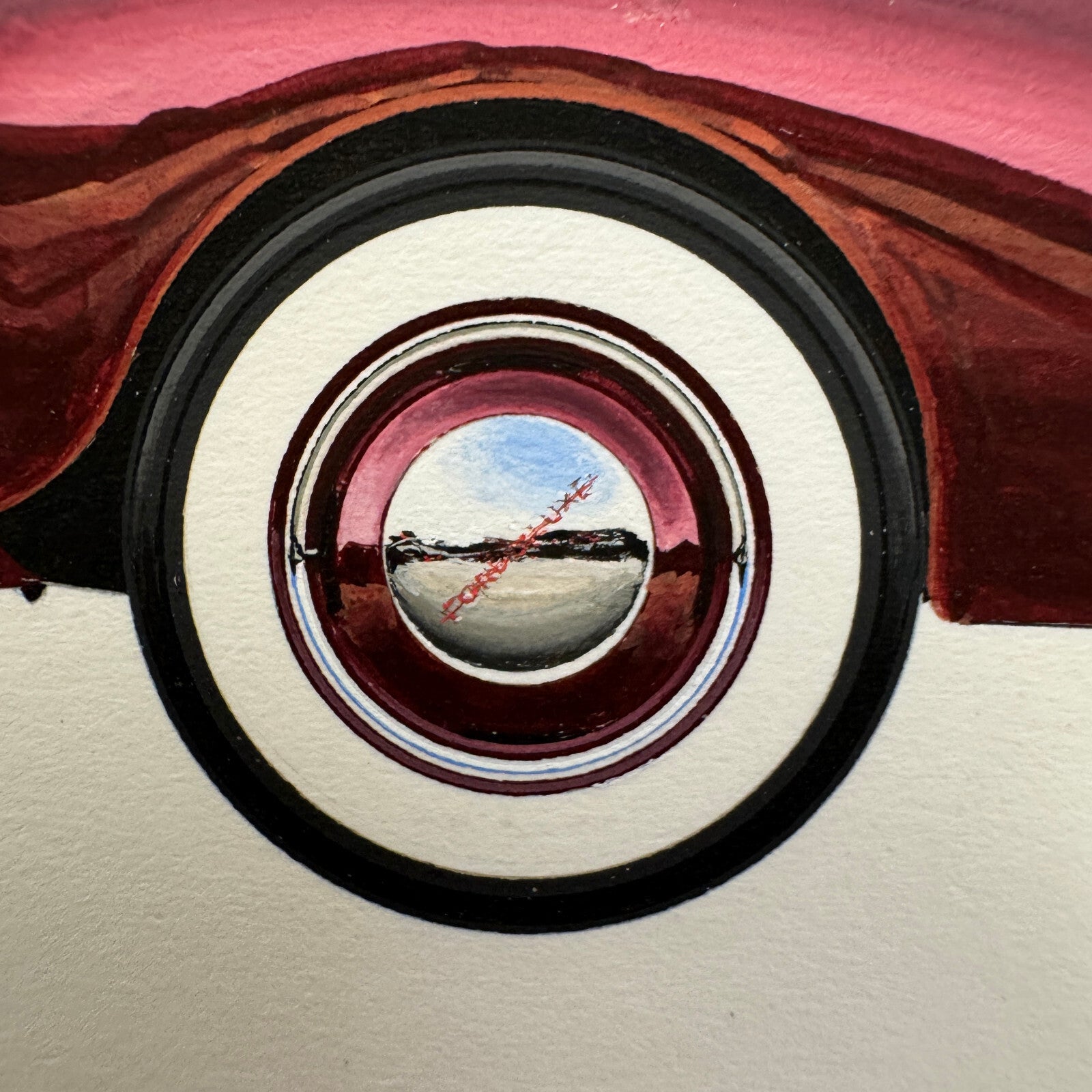 1940 Ford Type 66 Deluxe Convertible Car Illustration Art Drawing Hand Drawn