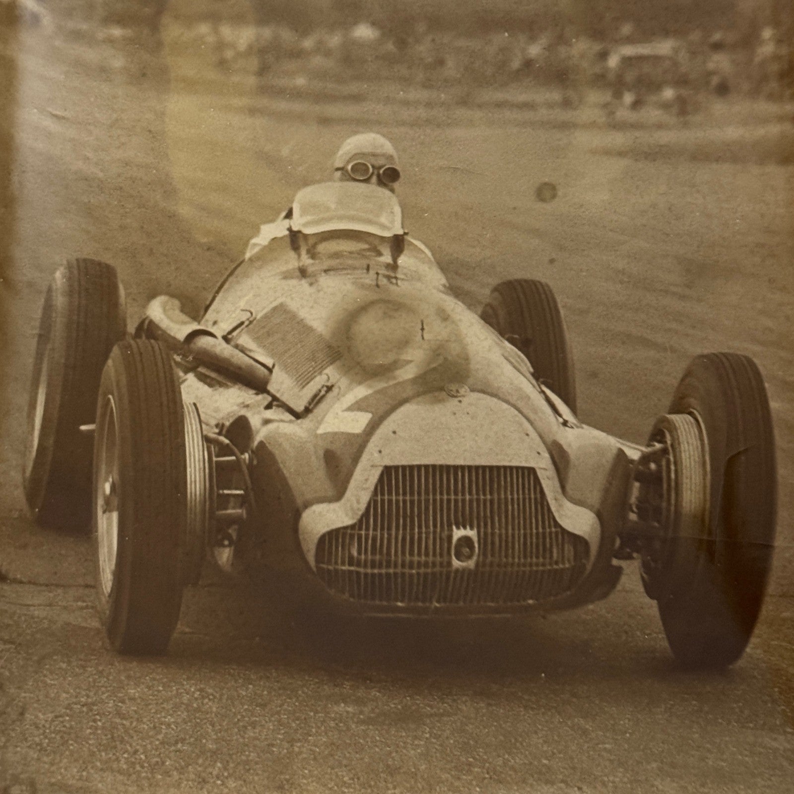 Vintage Racing Photo Juan Manuel Fangio 1951 British Grand Prix Silverstone