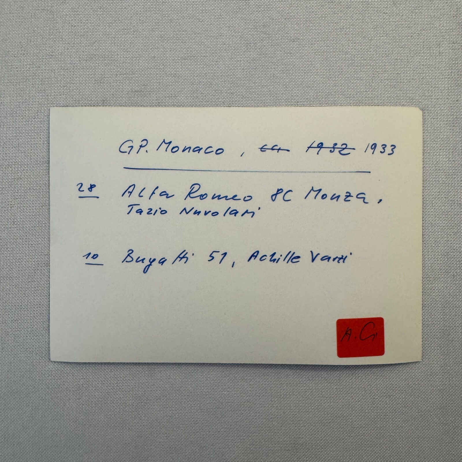 1933 Monaco Grand Prix Racing Photo Alfa Romeo Tazio Nuvolari Bugatti Modern