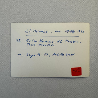 1933 Monaco Grand Prix Racing Photo Alfa Romeo Tazio Nuvolari Bugatti Modern