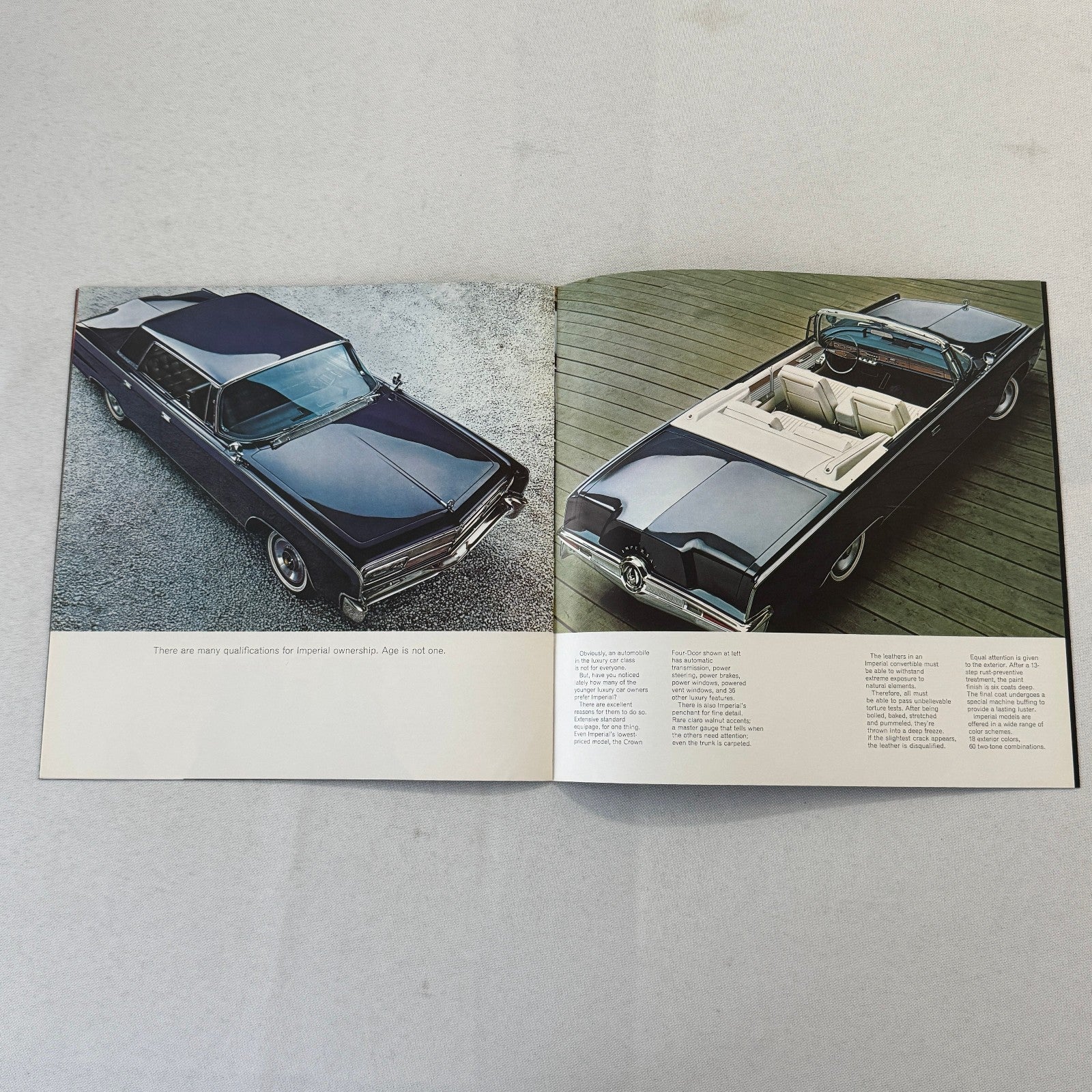 1965 Imperial Car Sales Brochure Catalog Convertible Coupe Sedan Chrysler