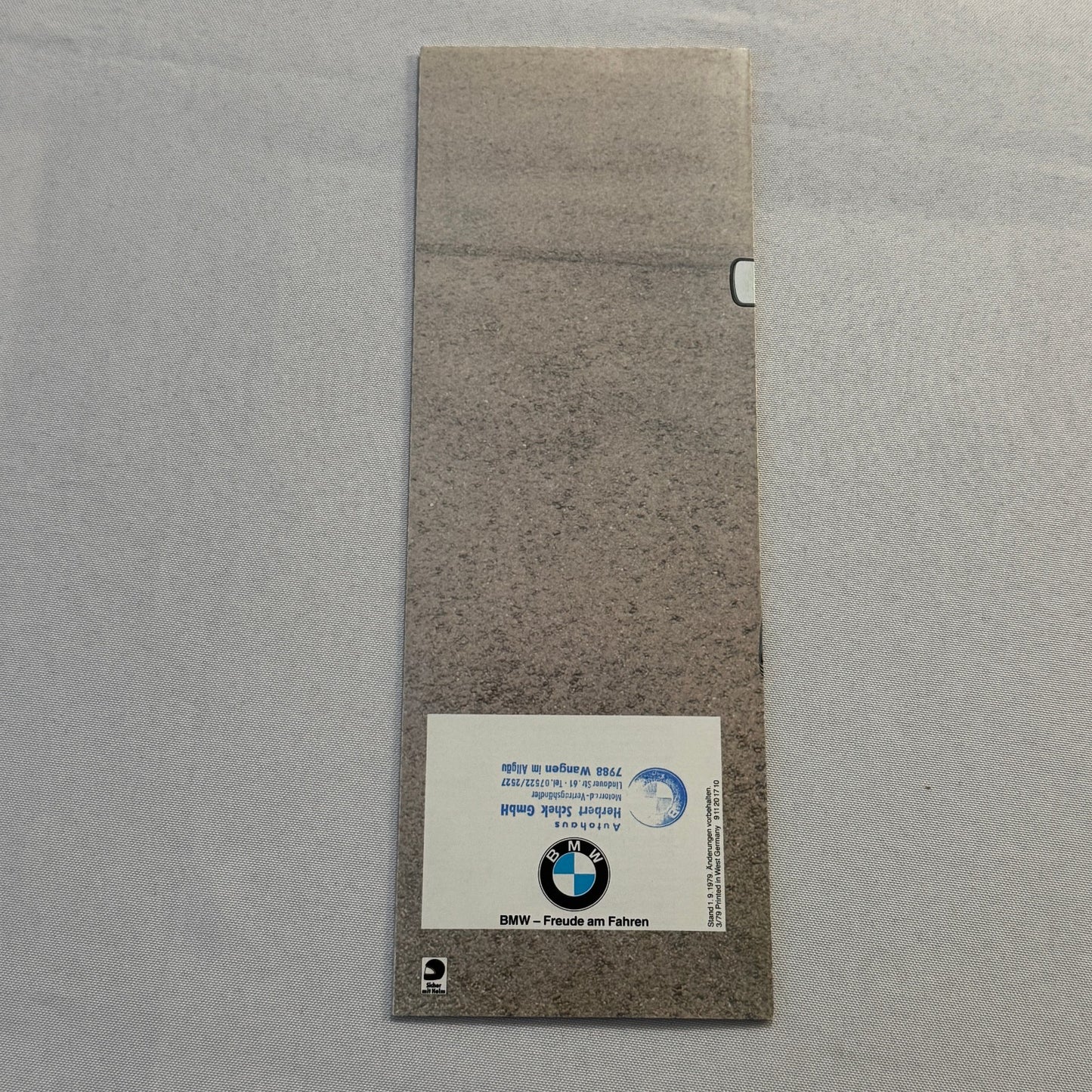 1979 BMW Motorcycle Price and Options Brochure Catalog R65 R100 R80 R45 GERMAN