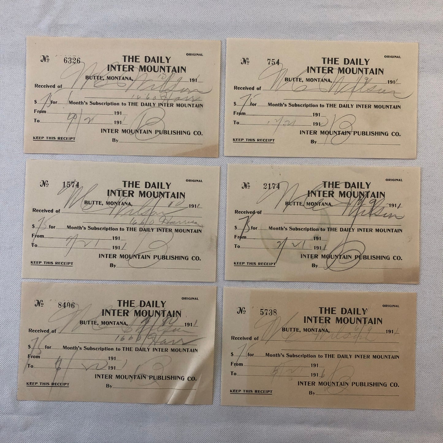 The Daily Inter Mountain Butte Montana Newspaper Document Ephemera Lot 18x 1910s