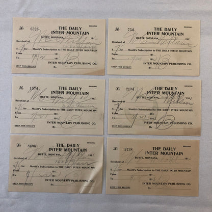 The Daily Inter Mountain Butte Montana Newspaper Document Ephemera Lot 18x 1910s