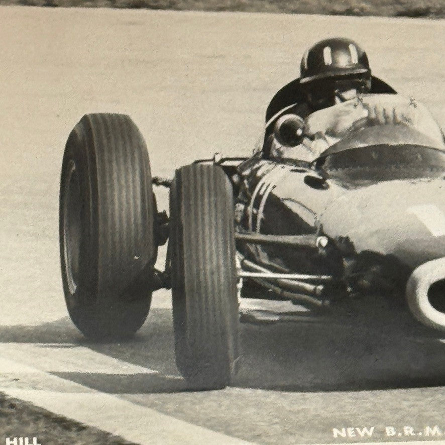 Vintage Racing Photograph Graham Hill BRM Car Monza 1963 Race Motorsport