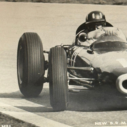 Vintage Racing Photograph Graham Hill BRM Car Monza 1963 Race Motorsport