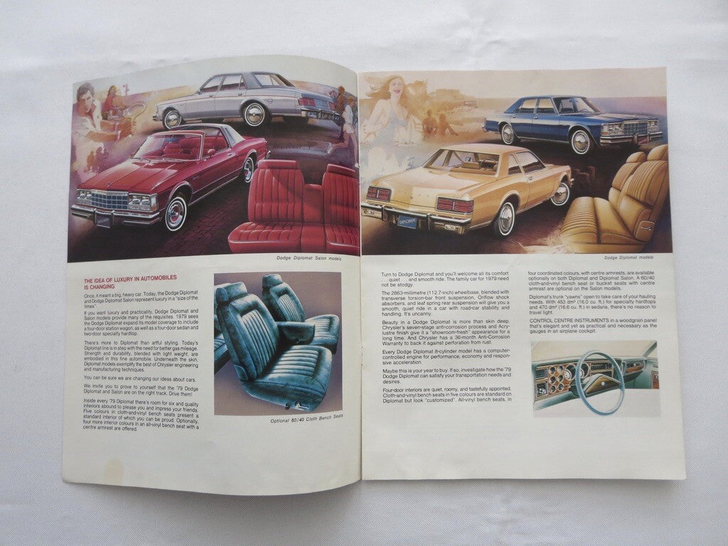 1979 Dodge Diplomat Sales Brochure Catalog Advertising - Station Wagon Salon + 