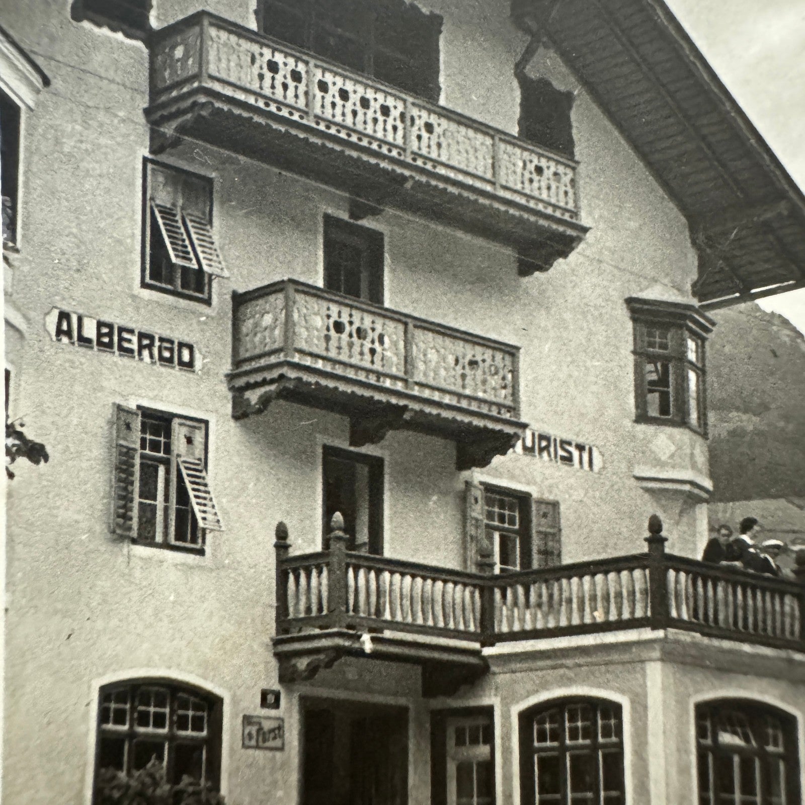 Vintage Photo Photograph Print European Car Automobile Bicycle Cart