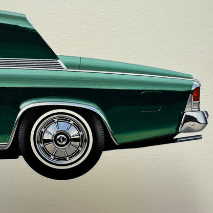 1964 Studebaker Gran Turismo Hawk Automobile Illustration Art Drawing Hand Drawn