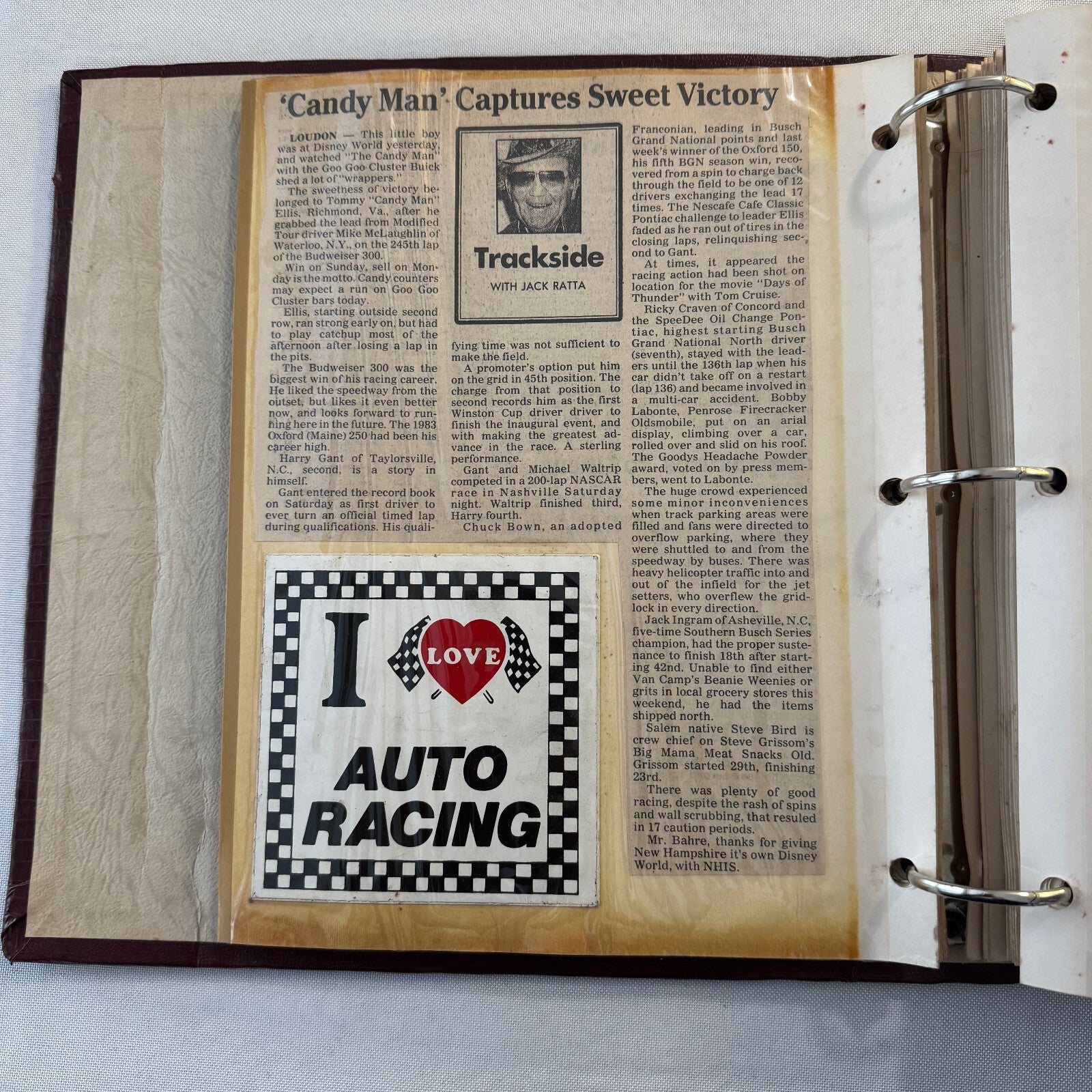1990 Stock Car Racing Scrapbook Stockcar NASCAR Vintage Over 100 Photographs
