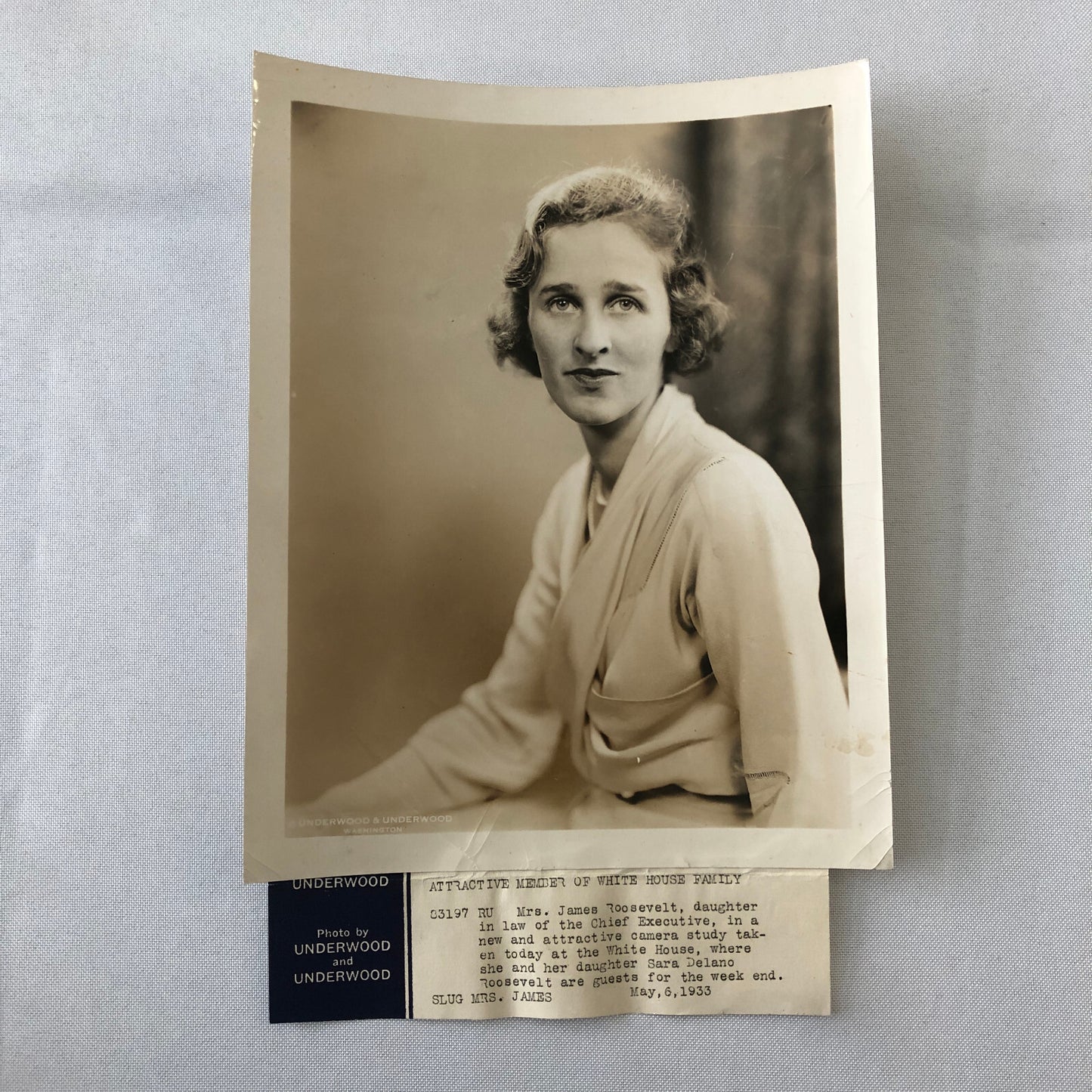 Press Photo Photograph President Roosevelt Daughter in Law Mrs James Roosevelt