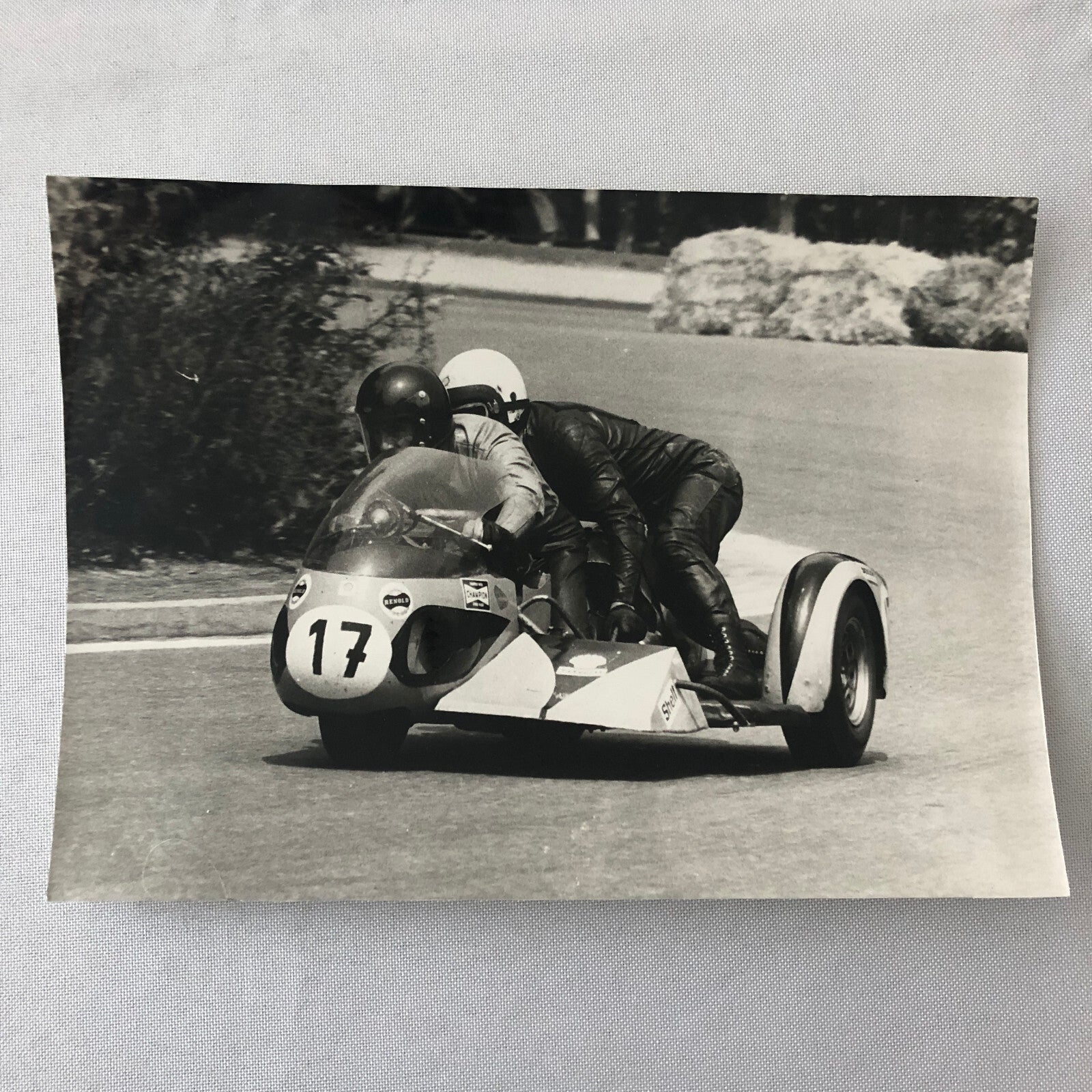 Vintage Motorcycle Racing Photo photograph Sidecar Side Car Bike