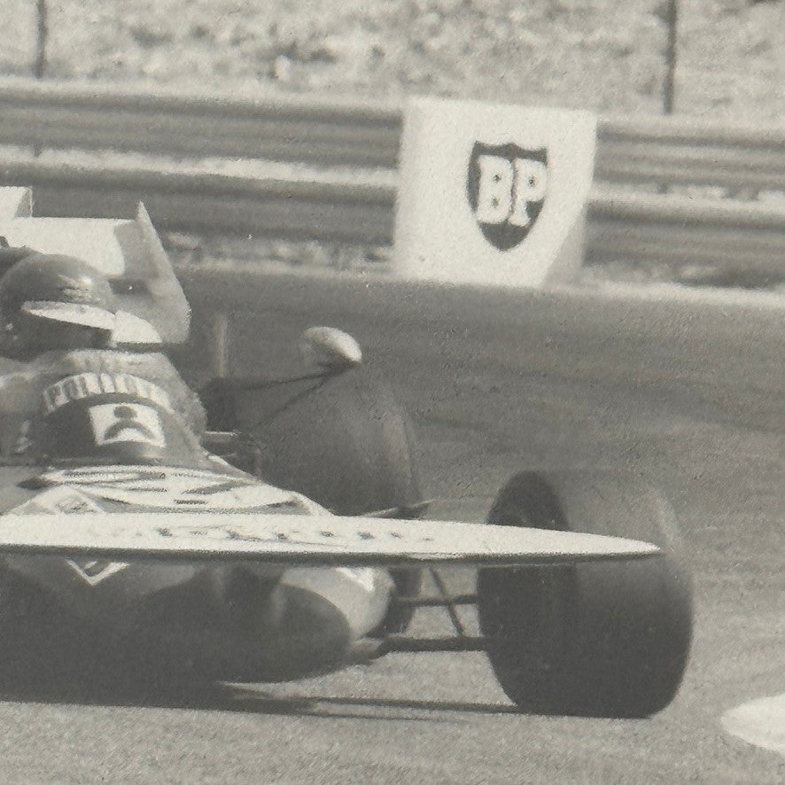 Vintage Racing Photo 1971 French Grand Prix Race Henri Pescarolo