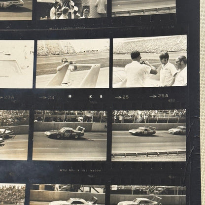 Vintage NASCAR Racing Photo Contact Sheet Motorsport Charger Daytona