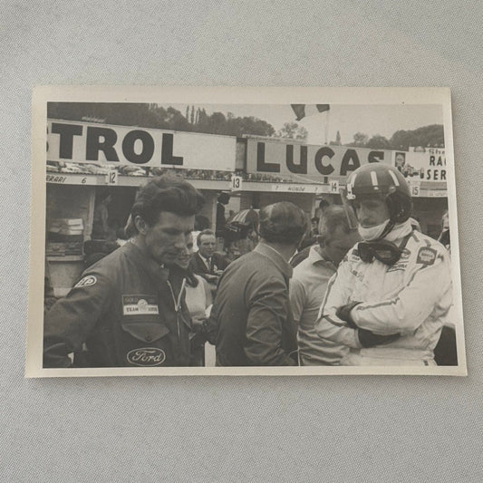 Vintage Racing Photo Photograph Graham Hill and Unidentified Driver