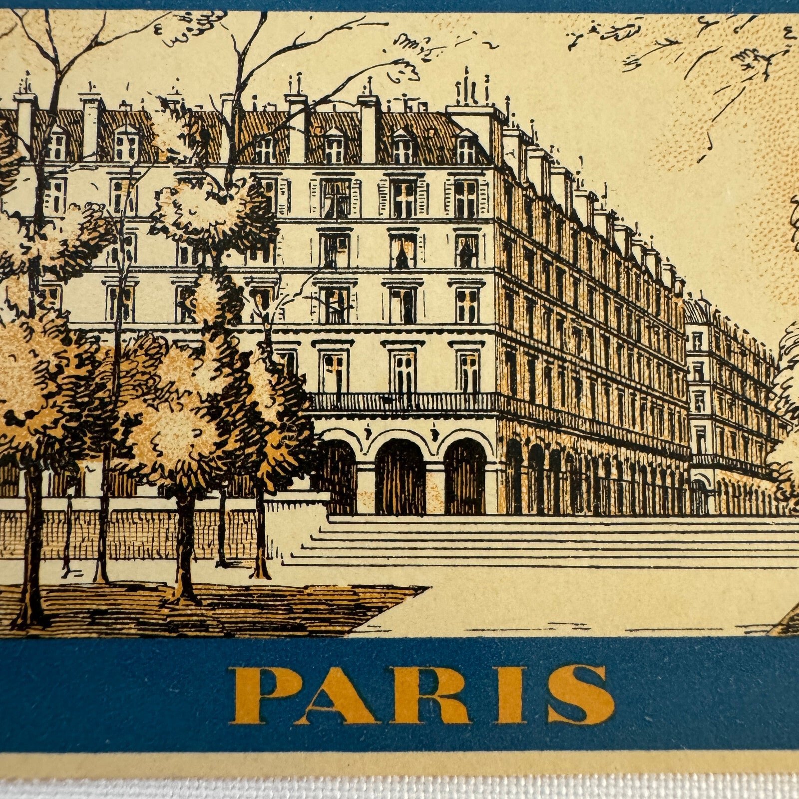 Vintage Travel Luggage Label Hotel Continental Paris France French