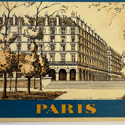 Vintage Travel Luggage Label Hotel Continental Paris France French