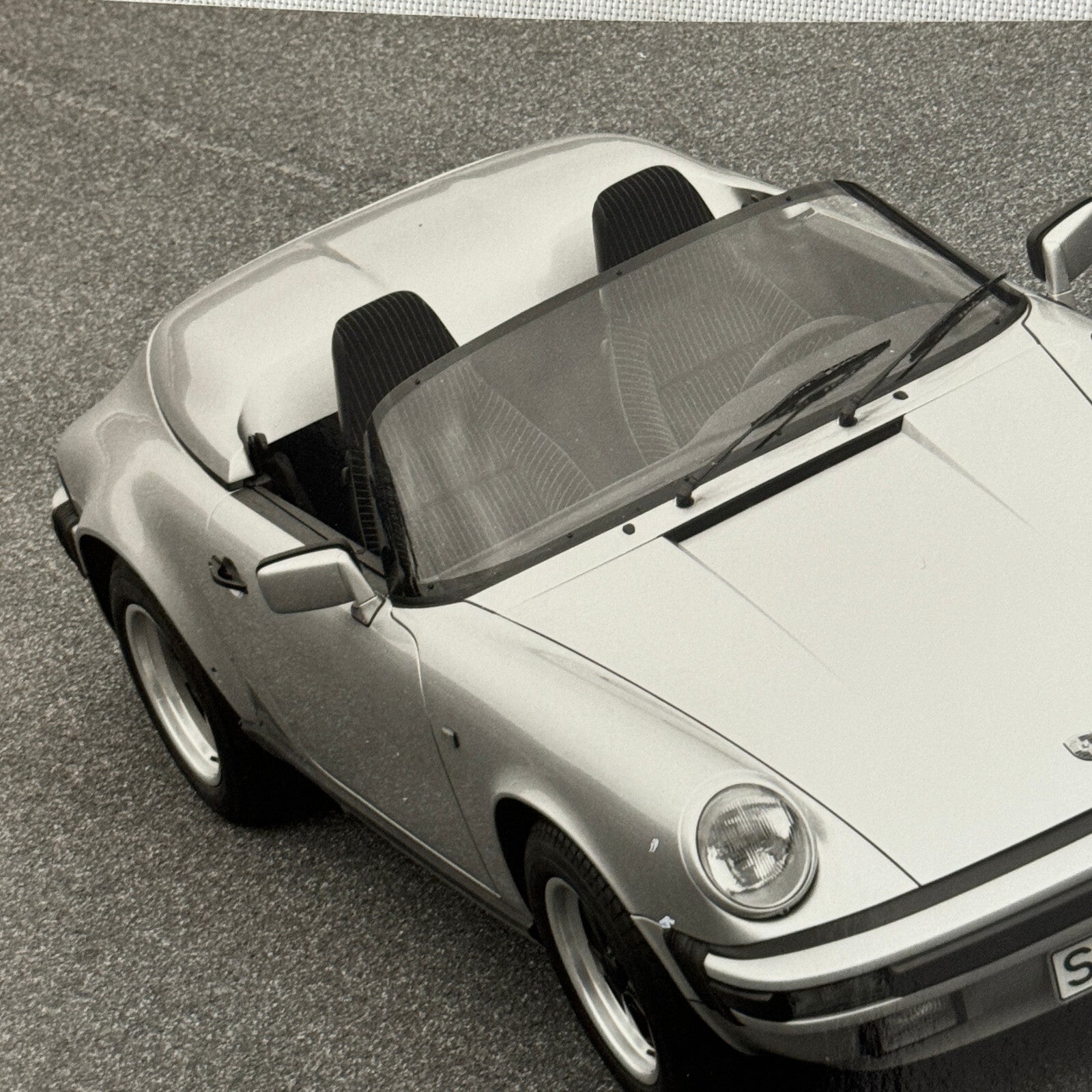 Porsche 911 Cabriolet Convertible Car Factory Press Photo Photograph Vintage