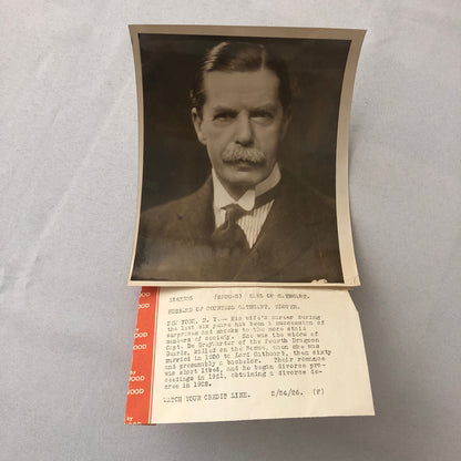 Press Photo Photograph Society Scandal Earl of Cathcart Divorce 1926