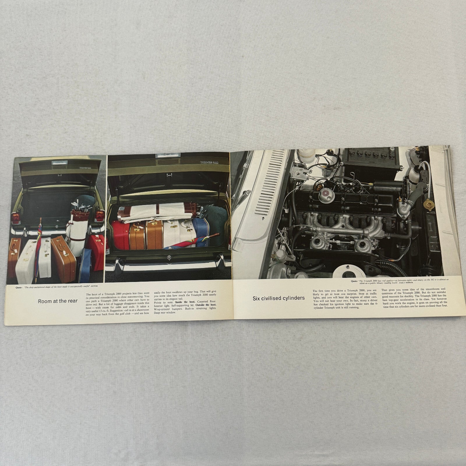 Triumph 2000 Car Sales Brochure Catalog Vintage Advertising