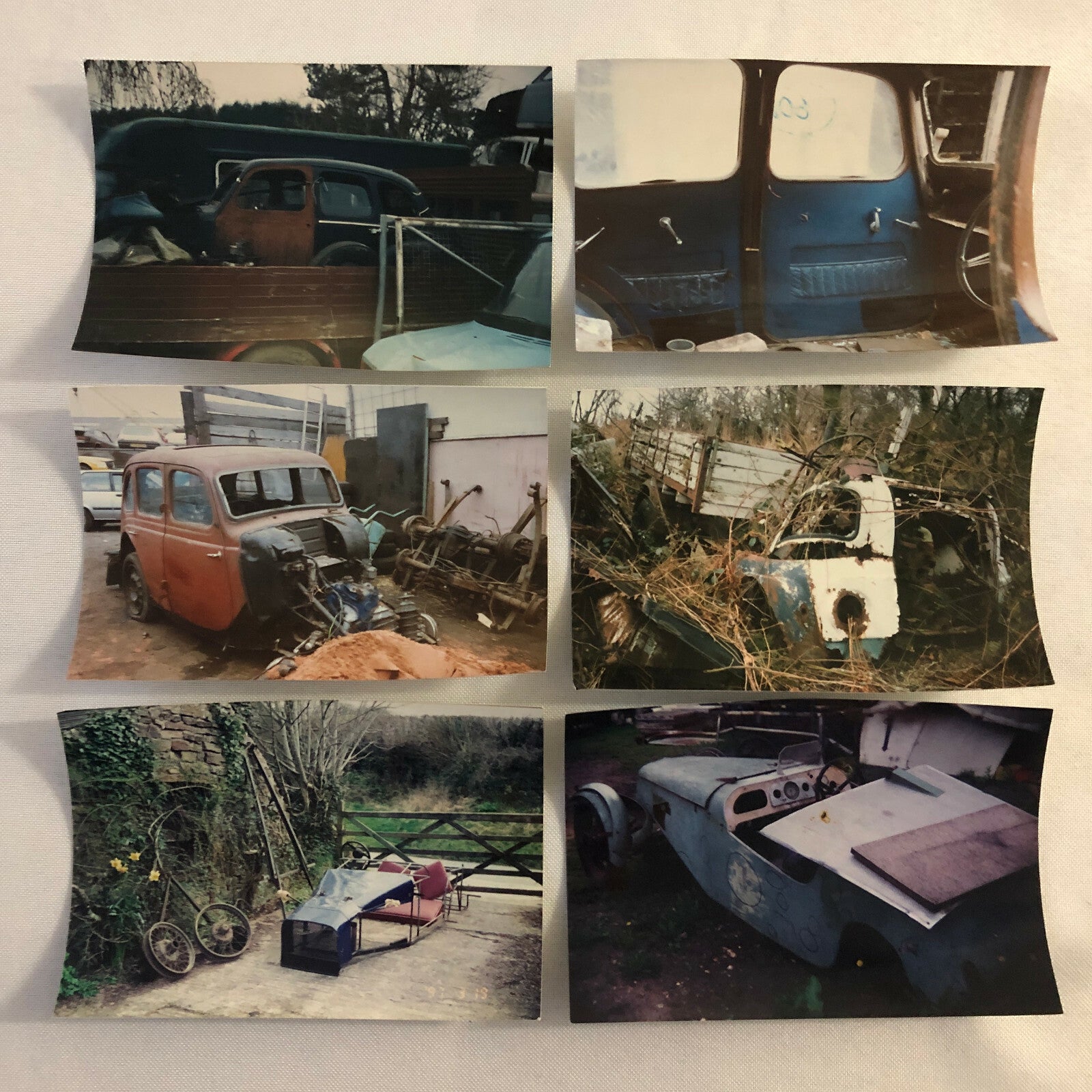 Vintage Austin Barn Find Junk Yard Car Truck Part Photo Photograph Lot of 30