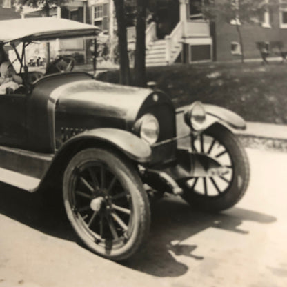 Antique Glass Plate Lantern Slide Photo Car Automobile Family Baby Children