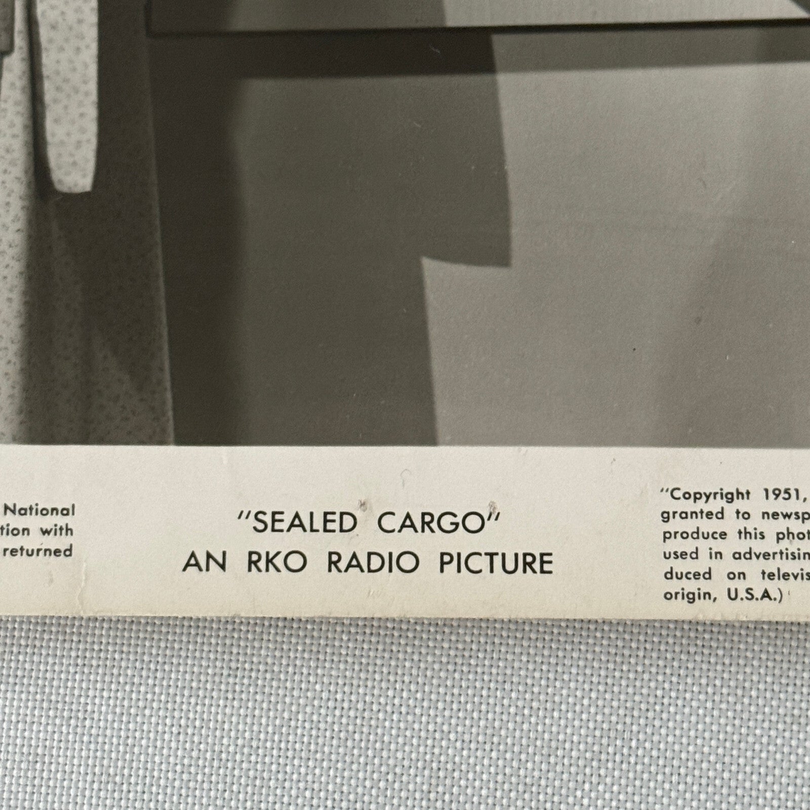 1951 Sealed Cargo Movie Film Press Photo Photograph Vintage