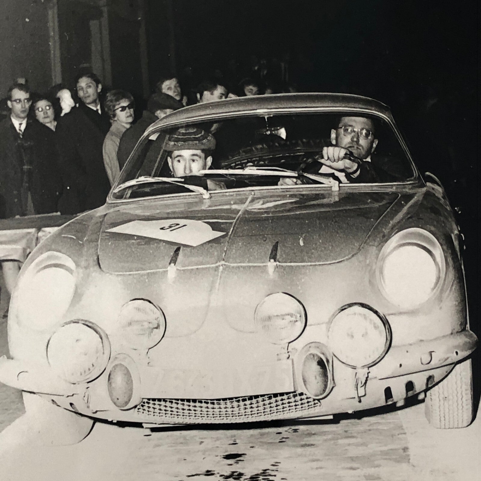 Vintage Renault Alpine Rally Racing Car Photo Photograph 1965 Routes du Nord 