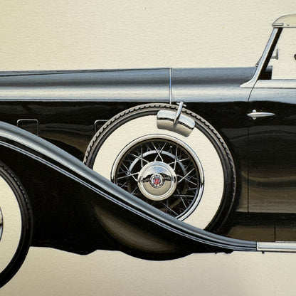 1932 Stutz DV-32 Super Bearcat Roadster Automobile Illustration Art Drawing