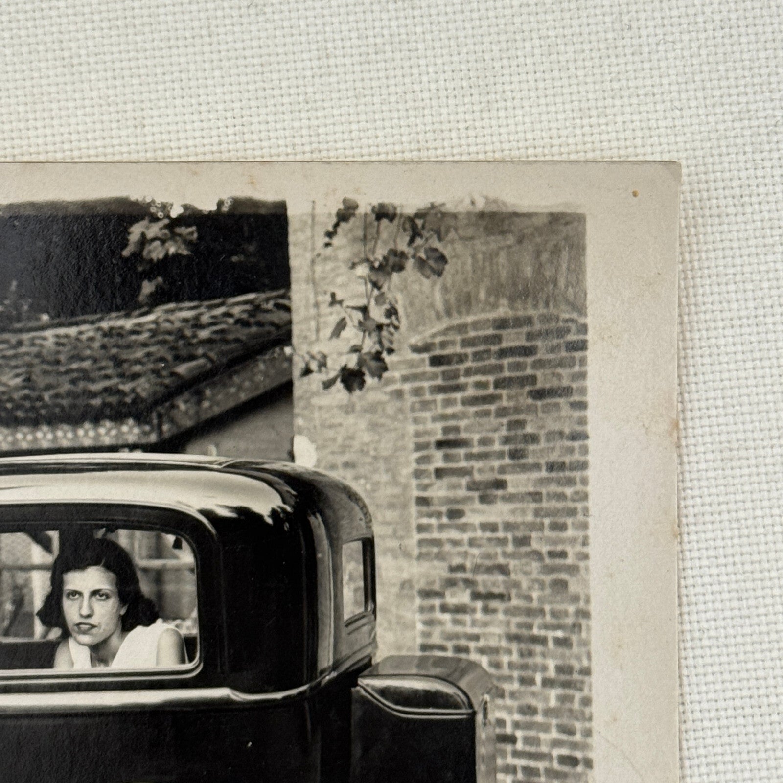 Antique Car Automobile Women Italian Real Photo Postcard RPPC Photograph