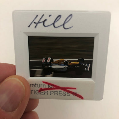 Vintage Formula One F1 35mm Racing Slide Damon Hill Renault ELF Racing Car 
