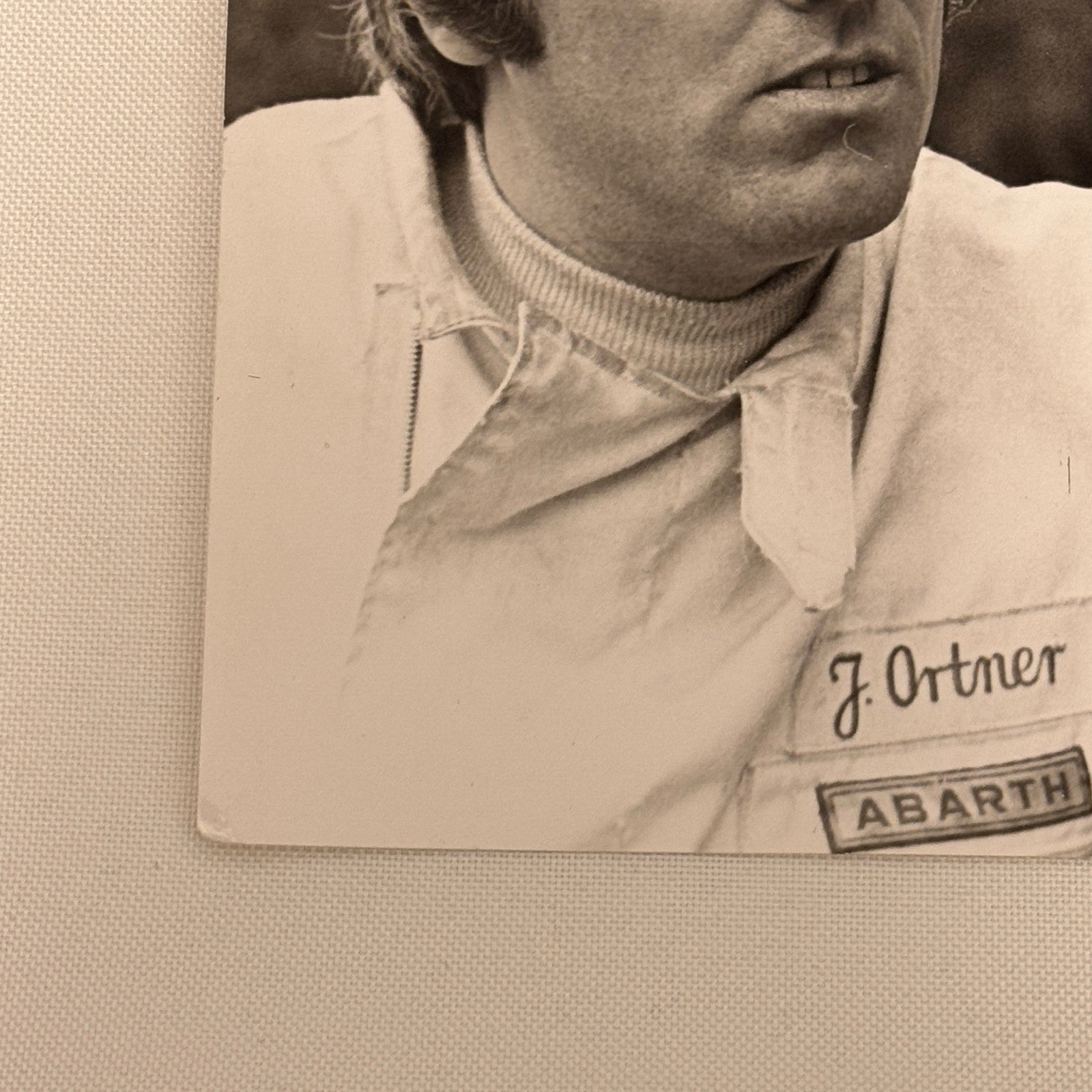 Vintage Abarth Racing Photo Photograph Drivers Johannes Ortner Franco Pilone