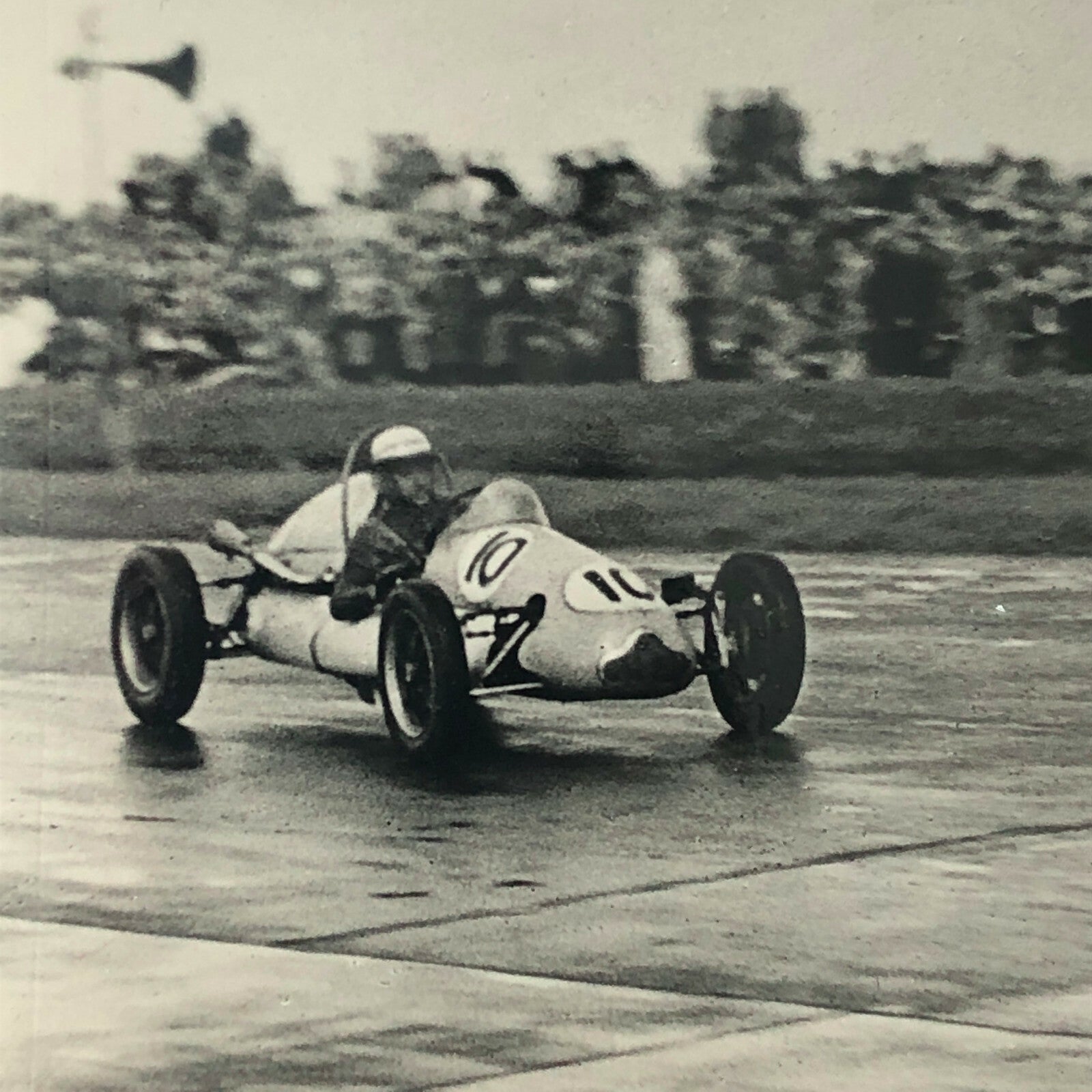 1952 Stirling Moss Racing Photo Photograph Silverstone Kieft Car with Cooper 