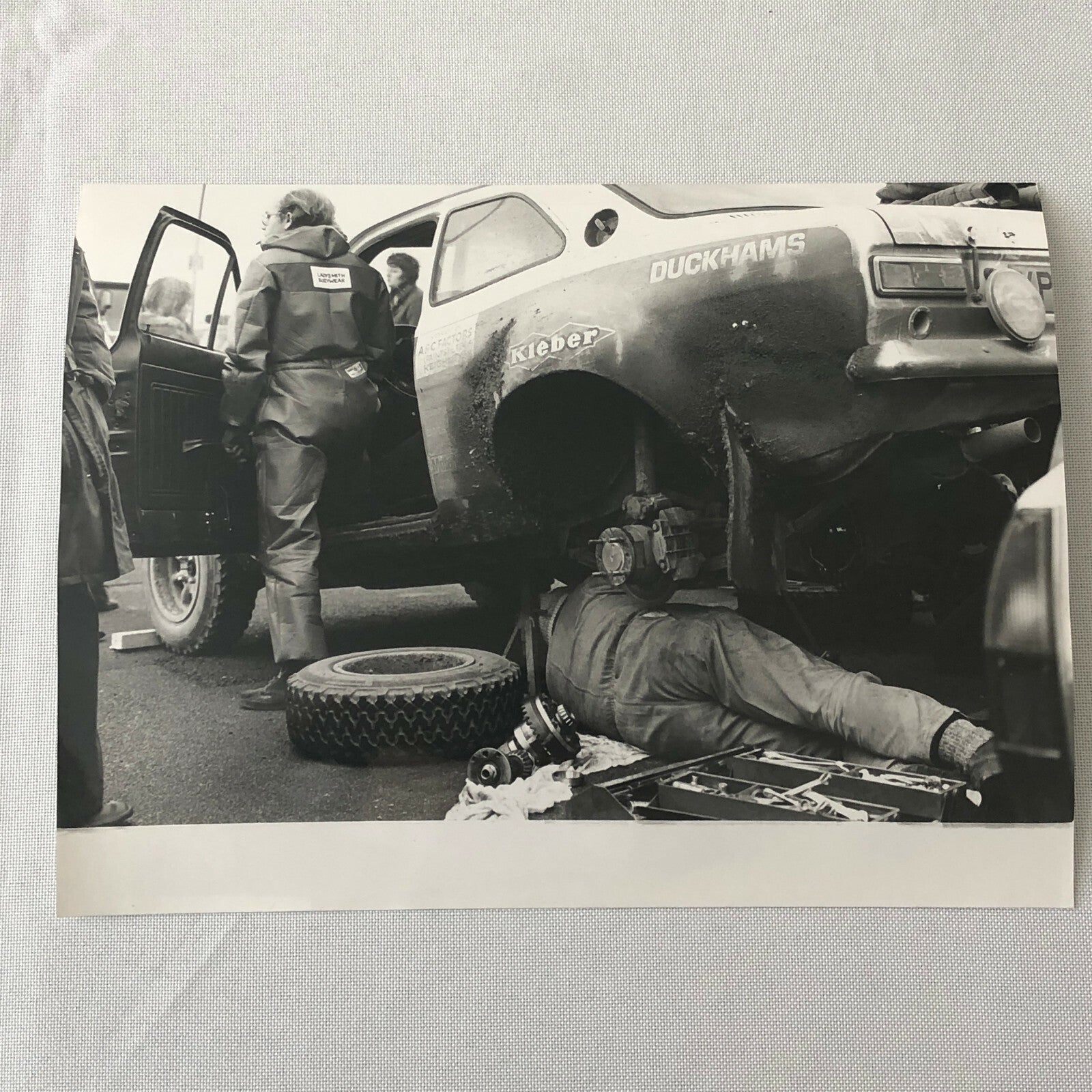 Vintage Rally Racing Photo Photograph 1974 Rallye RAC Car Mechanics