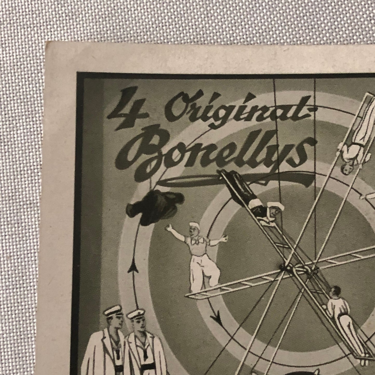 Circus Acrobat Act Postcard Post Card Vintage 4 Original Bonellys