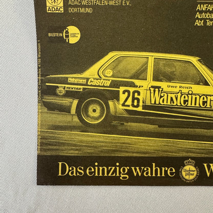 1979 ADAC Zolder Racing Event Advertisement Flyer BMW Car Motorsport