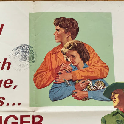 Vintage Disney Movie Poster A Tiger Walks 1964 Walt Disney Film