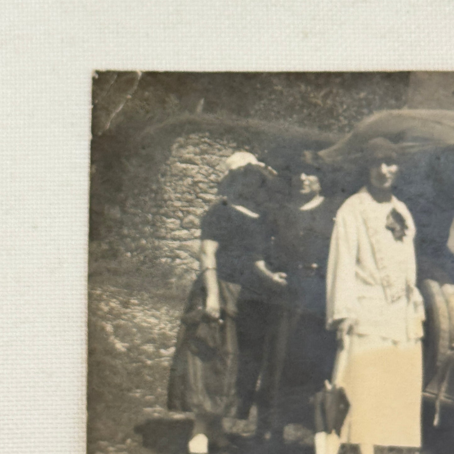 Vintage Photograph Photo Women with Antique Car Early Automobile