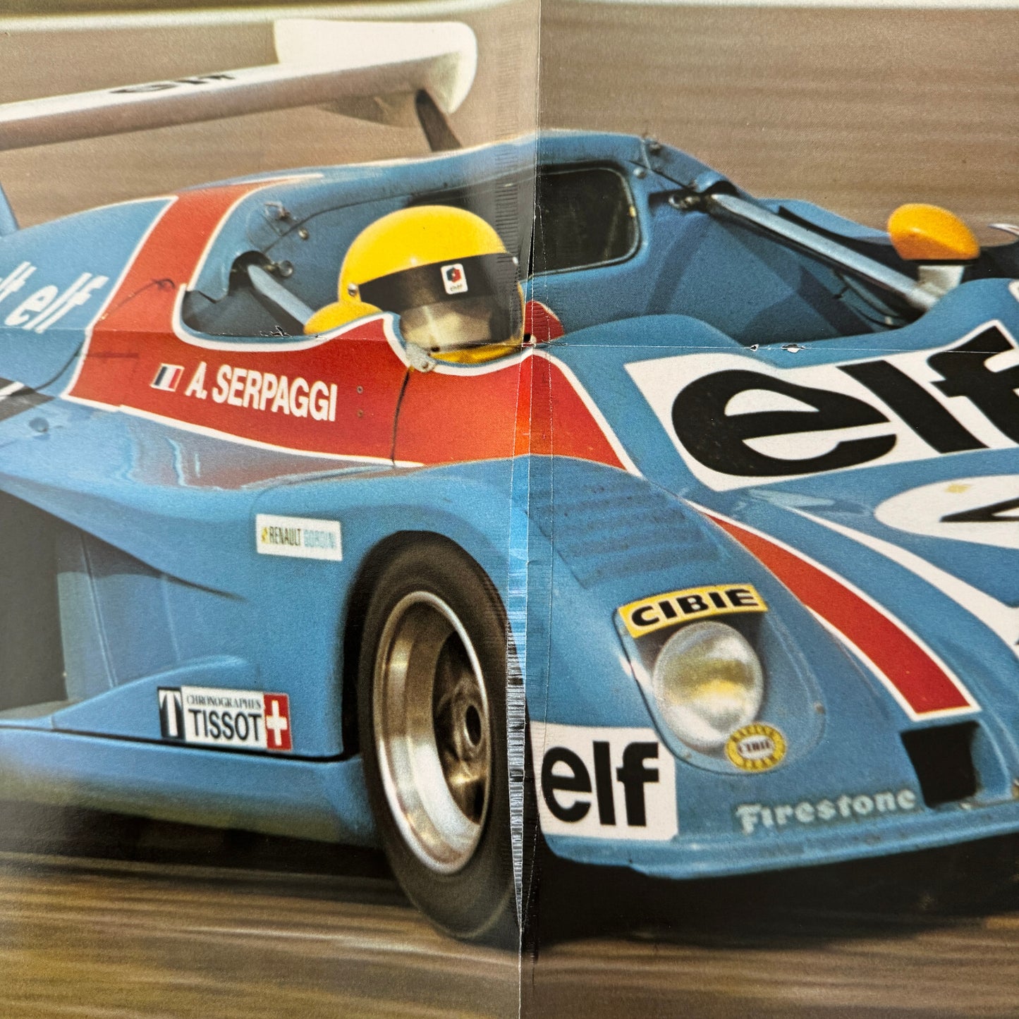 Vintage Renault Alpine V6 2 Liter Racing Car Poster Alain Serpaggi